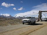 Tibet Kailash 03 Nyalam to Peiku Tso 04 Tong La Here is our Landcruiser at the Tong La with the Lobuche Kang massif behind.